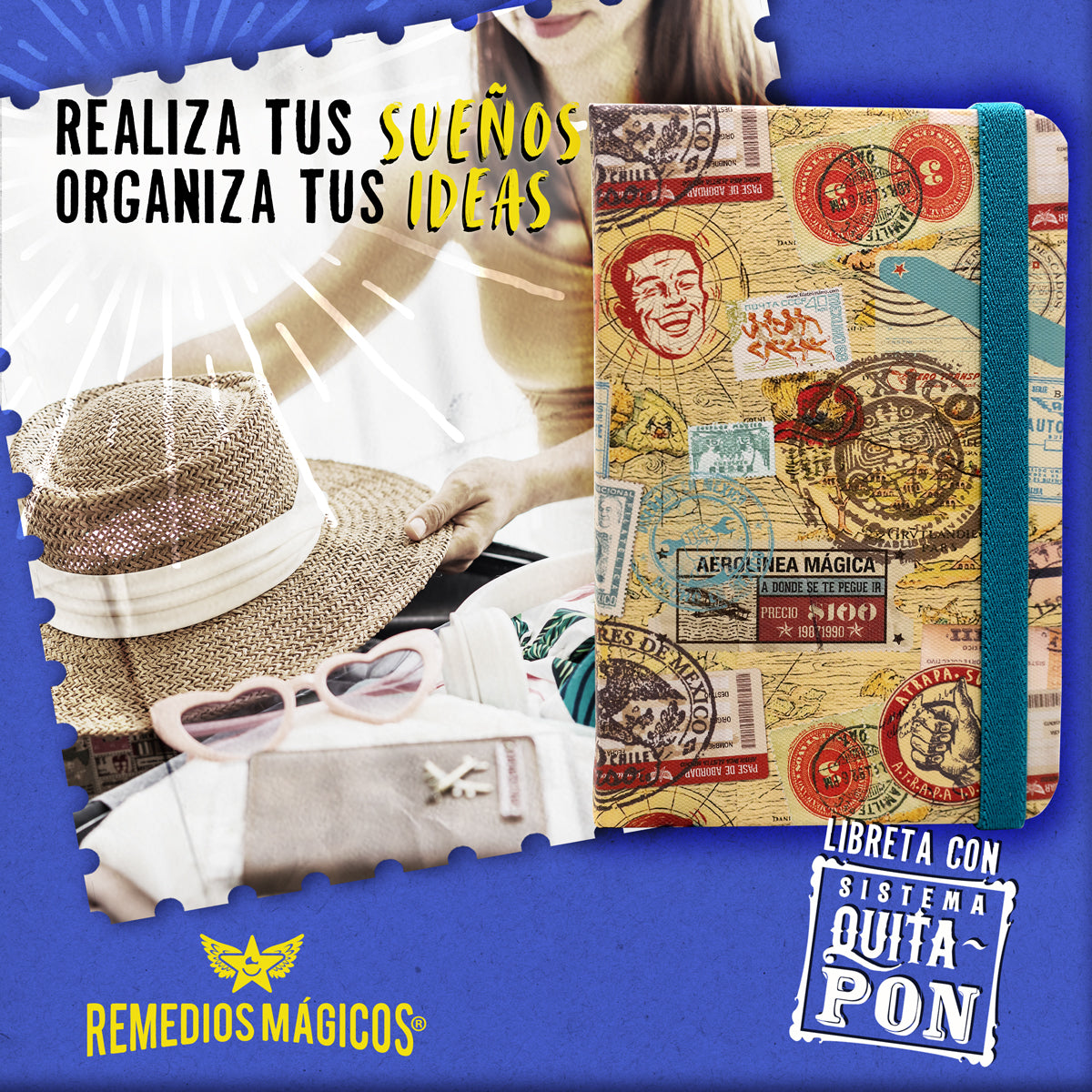 LIBRETA ATRAPA IDEAS ATRAPA SUEÑOS MODULAR - SELLOS