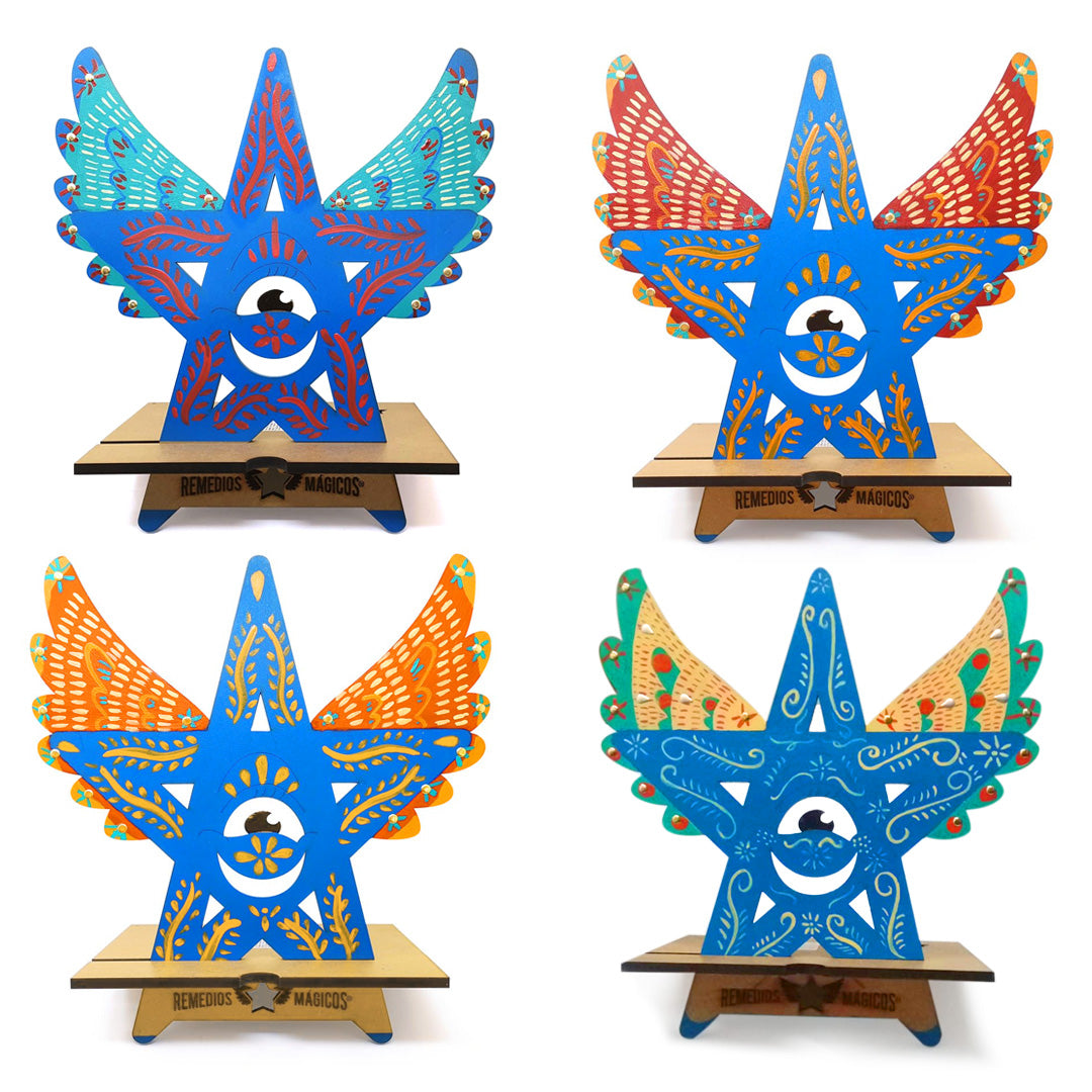 SOPORTE PINTADO A MANO REUTIL Y DECORATIVO - ESTRELLA GD