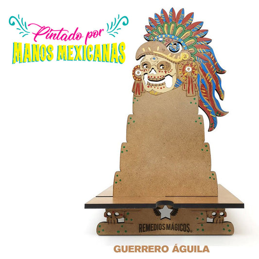 SOPORTE PINTADO A MANO REUTIL Y DECORATIVO - GUERRERO ÁGUILA G