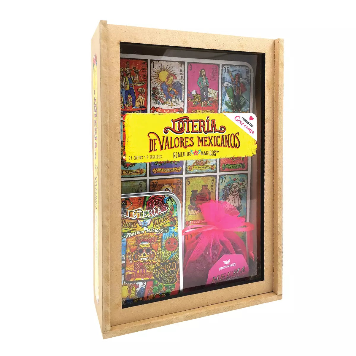 Lotería milenaria, caja de sombras mexicana, arte popular mexicano