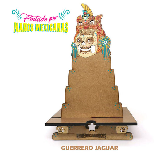 SOPORTE PINTADO A MANO REUTIL Y DECORATIVO - GUERRERO JAGUAR GD