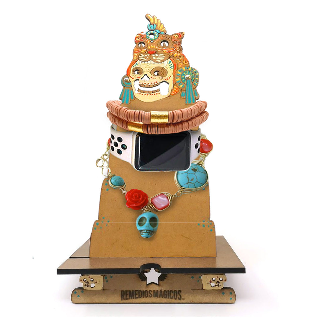 SOPORTE PINTADO A MANO REUTIL Y DECORATIVO - GUERRERO JAGUAR GD