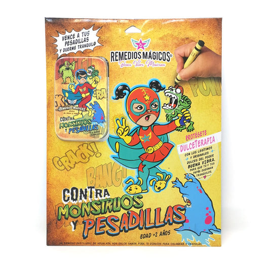 KIT DE DIBUJO Y DULCE TERAPIA CONTRA MONSTRUOS Y PESADILLAS
