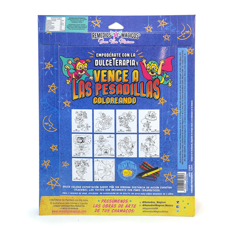 KIT DE DIBUJO Y DULCE TERAPIA CONTRA MONSTRUOS Y PESADILLAS