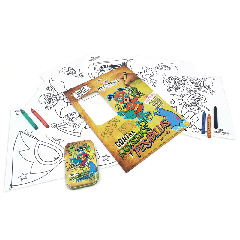 KIT DE DIBUJO Y DULCE TERAPIA CONTRA MONSTRUOS Y PESADILLAS