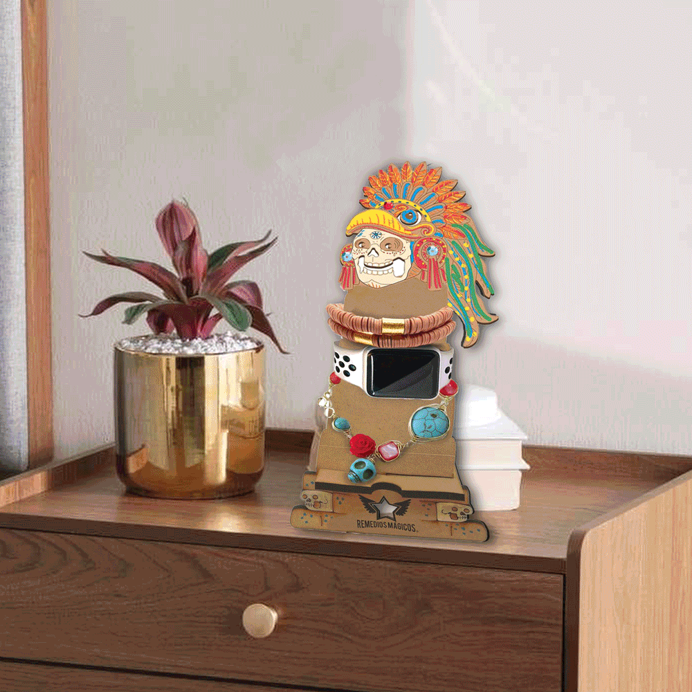 SOPORTE PINTADO A MANO REUTIL Y DECORATIVO - GUERRERO ÁGUILA G